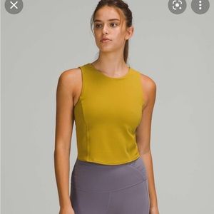 Lululemon Nulu Twist Back Yoga Top In Auric Gold Size 4